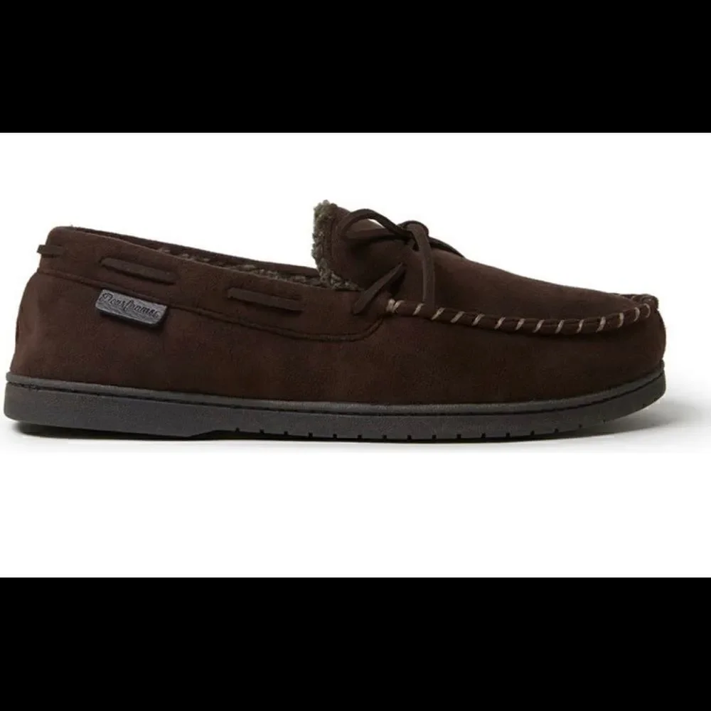 Dearfoams Microsuede Berber Lined Moccasin